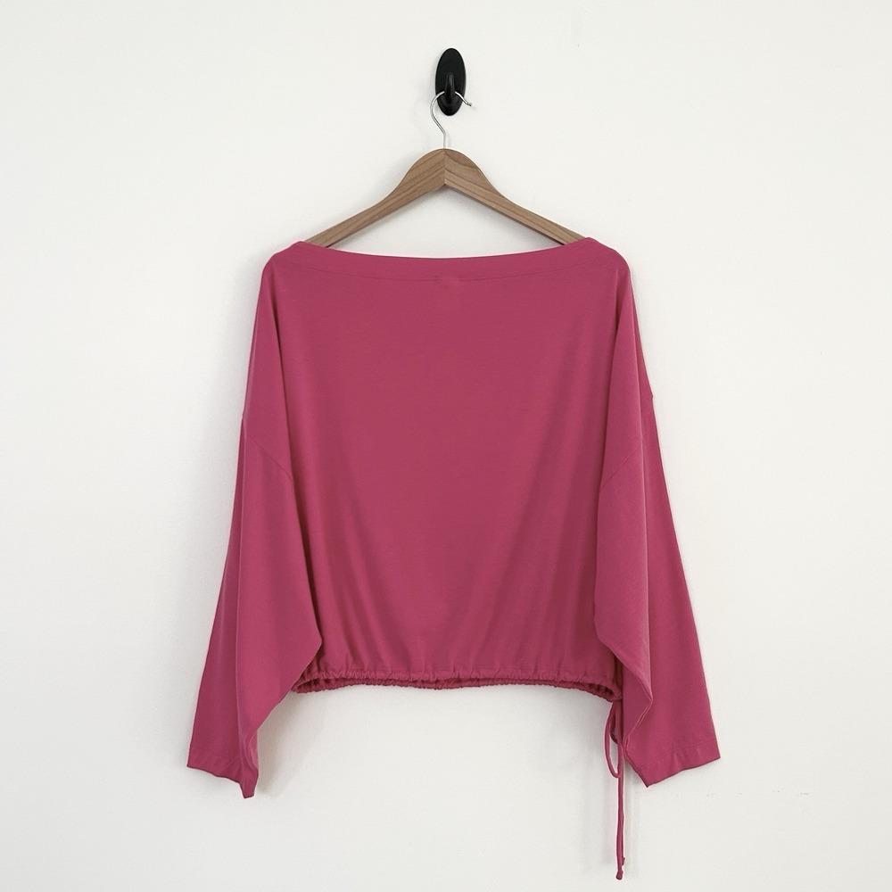 Athleta XL Pink Long Sleeves UPF 25 Breathable Moisture Wick Cool Down Top NWOT - Picture 6 of 16